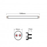 LED Tube  Gold  Glass 300º 18W   120cm