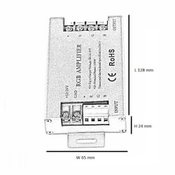 Amplifier RGB LED Strip Light - 350W 12V - 24V  