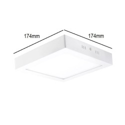 Comprar Plafón LED de Superficie Cuadrado 12W IP20-Interior