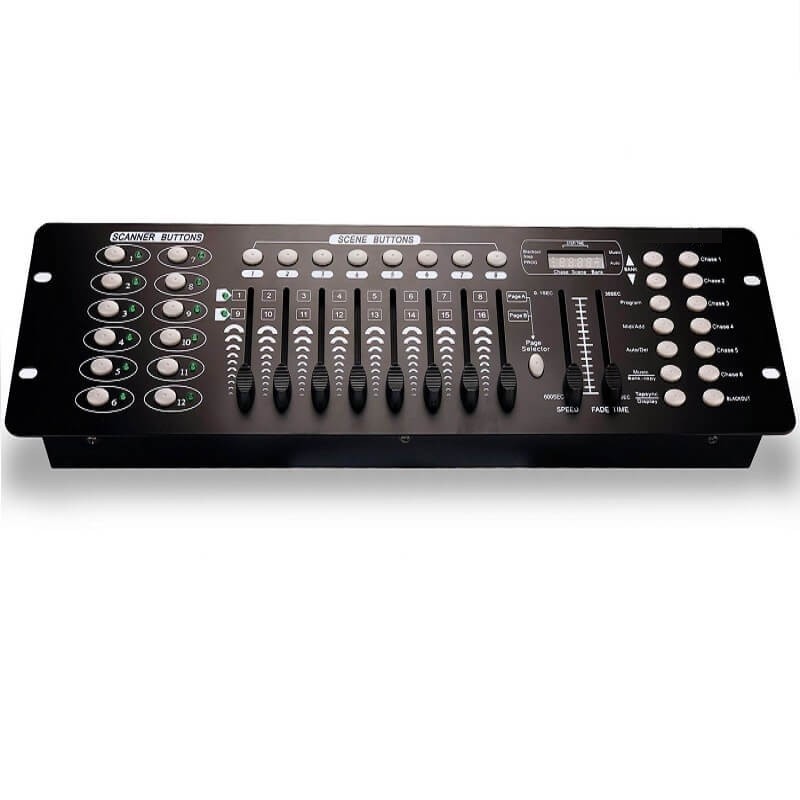 Quizás quisiste decir: Mesa Controladora para Iluminación DMX 512Control Panel for Lighting DMX512 -192 channels