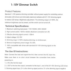 LED Dimmer Switch - Universal -1/10V