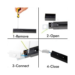 Buy Tracklights  Rail  2 meters REINFORCED - Single-phase