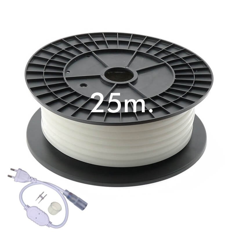 Neón LED CIRCULAR Flexible 220V Bobina 25m 16mm - 9,6W/m - 3000K-4000K-6000K