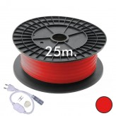 Neón LED CIRCULAR Flexible 220V Bobina 25m 16mm - 9,6W/m - Rojo