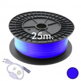 Neon LED ROND Flexible 220V Bobine 25m 16mm - 9,6W/m - Bleu