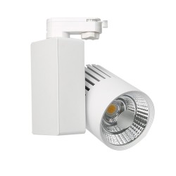 Foco LED 40W GRAZ Blanco BRIDGELUX Chip para Carril Monofásico 100º  CRI +90