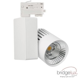 Foco LED 40W GRAZ TRIFASICO  Branco BRIDGELUX Chip para Calha Monofásico 100º  CRI +90