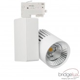 3-PHASE LED Tracklight 40W GRAZ White BRIDGELUX Chip  single-phase rails - 100º - CRI +90