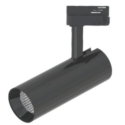 Foco LED 30W BERNA Chrome Preto para Calha Monofásico  DOB Driverless 24º