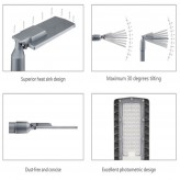 LED Straßenleuchte 40W HALLEY BRIDGELUX Chip 140lm/W