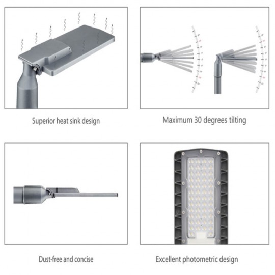 Réverbère LED - 60W - HALLEY BRIDGELUX Chip 140lm/W