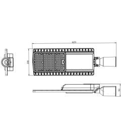 100W LED Streetlight  HALLEY BRIDGELUX Chip 140lm/W