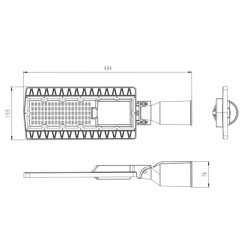 60W LED Streetlight  HALLEY BRIDGELUX Chip 140lm/W