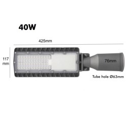 Farola LED 40W HALLEY BRIDGELUX Chip 140lm/W