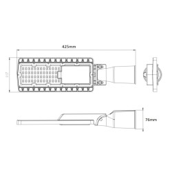 40W LED Streetlight 40W HALLEY BRIDGELUX Chip 140lm/W