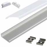 Perfil Flexible Aluminio U LED - 2 metros