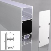 Perfil de Aluminio INFINITY PRO DOBLE LUZ - 2 Metros