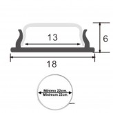 Aluminum  profile FLEXIBLE  U - 2 meters