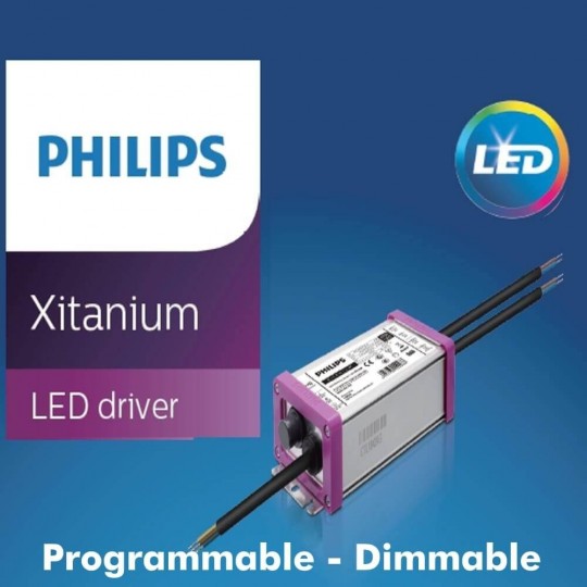 Farol LED 10W - 100W MILÃO Philips Driver Programável SMD5050 240Lm/W