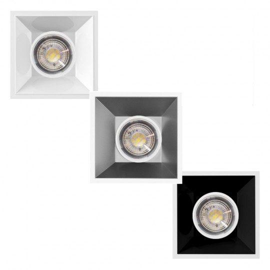 Anneau d'encastrement carré pour LED GU10 MR16  - URG19