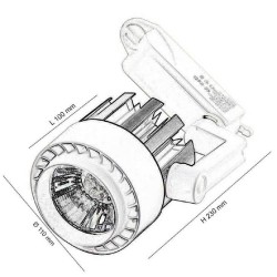 Comprar Foco LED 30W NORA Branco para Calha  Monofásico 35º