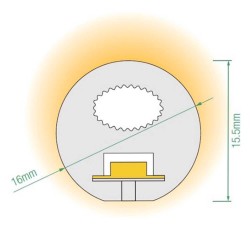 Neón LED CIRCULAR Flexivel 220V Bobina  25m 16mm  - 9,6W/m - Rosa