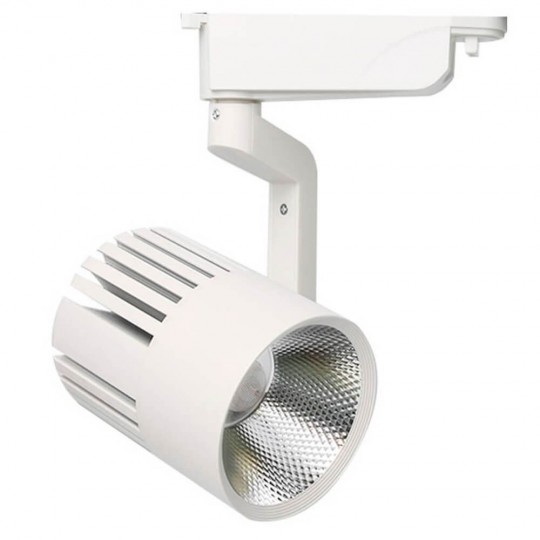 LED Tracklight 40W PISA  White  Single-phase rails  35º