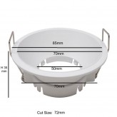 Anneau d'encastrement rond fixe pour LED GU10 MR16