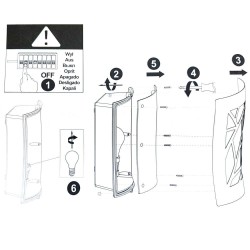 Aplique LED E27 CAEN Exterior IP44