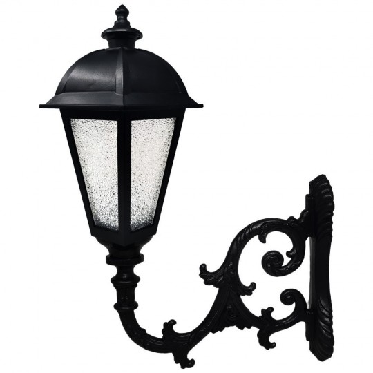 KING Straßenlaterne für E27 LED-Lampe mit Arm - Aluminium