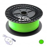 Neon LED ROND Flexible 220V Bobine 25m 16mm - 9,6W/m - Vert