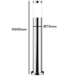 Bollard by LED E27 Stainless Steel Outdoor 60cm