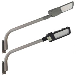 Suporte de poste para Farol LED Tubular Curvo - Aço Galvanizado - 1m.