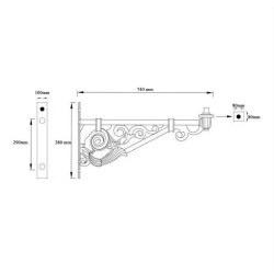 Aluminium Arm streetlight model Villa 70cm