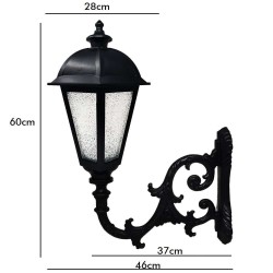 KING Streetlamp for E27 LED Lamp with Arm - Aluminium