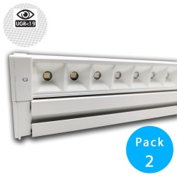 28W Turner Linear Bar  LED - HALLE DYNAMICS - UGR19 - for Technical Ceilings - Pack 2 units