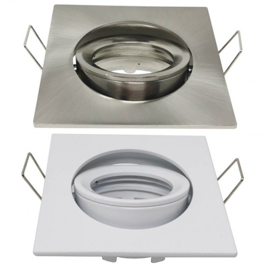 Einstellbarer Quadratischer Kreisring für dichroitische LED GU10 MR16 Lampen - Aluminium
