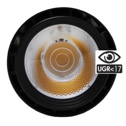 Foco LED 40W BERLIN Preto para Calha Monofásico 24º CRI +90