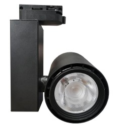 Foco LED 40W BERLIN Negro para Carril Monofásico 24º CRI +90