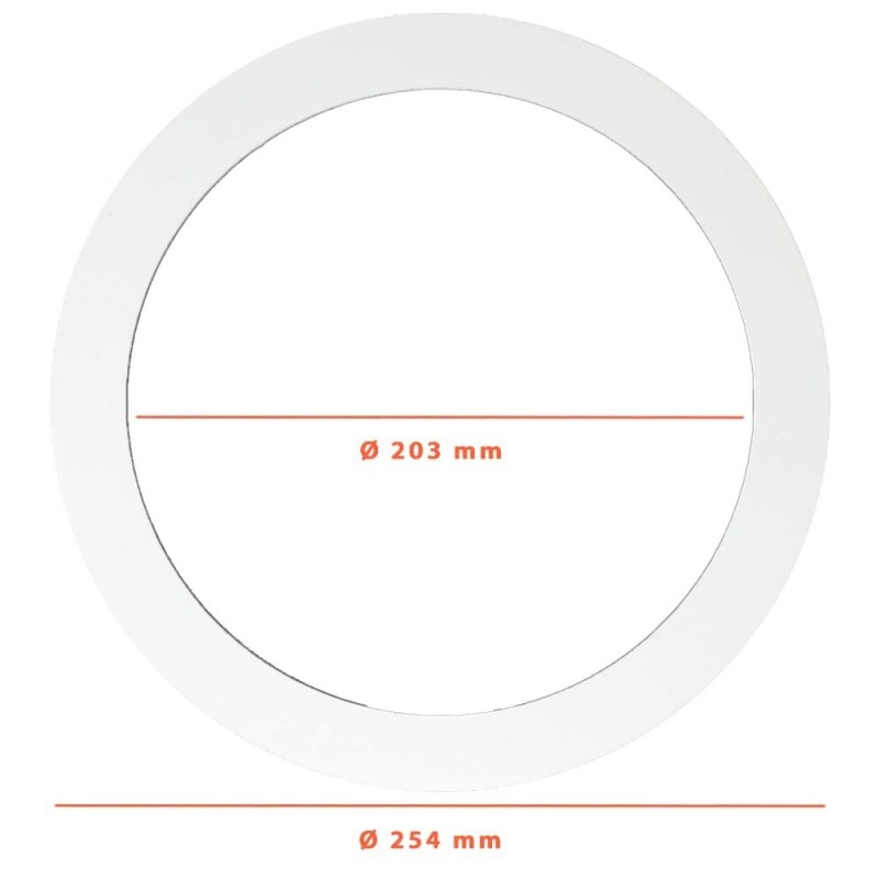 Aro Supletorio cubre hueco para Downlight - 25,5cm