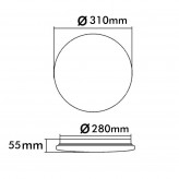 Plafón LED 18W SMART RGB+CCT - Regulable