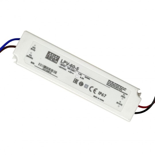 Power supply  PROFESSIONAL 5V 40W 8A - ECOLED - IP67 - TÜV