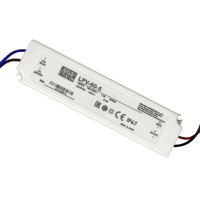 Alimentation PROFESSIONNELLE 5V 5V 40W 8A - ECOLED - IP67  - TÜV