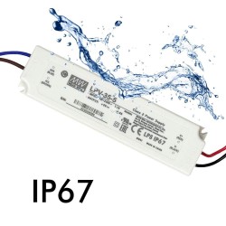 Fonte de alimentação PROFISSIONAL 5V 25W 5A - MEAN WELL - IP67 - TÜV