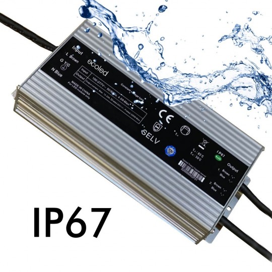 Fonte de alimentação PROFISSIONAL 24V 320W - ECOLED - IP67 - TÜV