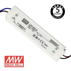 Fonte de alimentação PROFISSIONAL 5V 40W 8A - ECOLED - IP67 - TÜV