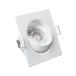 Empotrable LED 7W Cuadrado Blanco - CCT