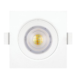 Empotrable LED 7W Cuadrado Blanco - CCT