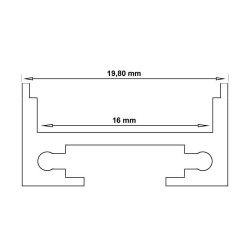 Aluminum Profile PRO Model - 2 Meters PA2SPF