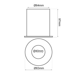 Empotrable LED 18W  -  40° - UGR11